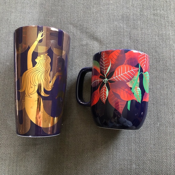 NWT 2 Starbucks 2020 Holiday ceramic cups 12 oz ea - Picture 2 of 5